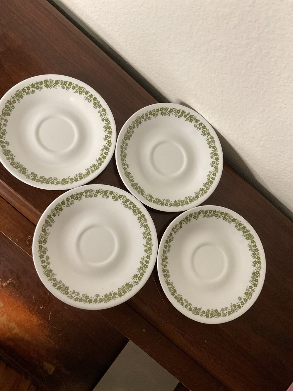 Vintage Corelle compatibles spring blossom crazy daisy set of 4 saucers